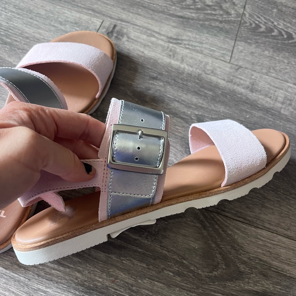 Sorel Pink and Silver Sandals